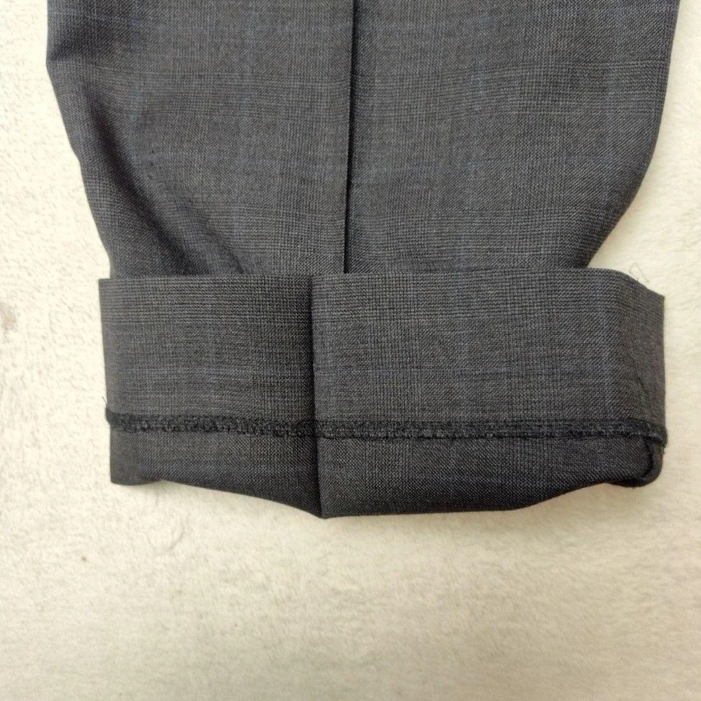 Banana Republic Pants Mens 34x34 Gray Plaid Wool Trabaldo Togna‎ Slim